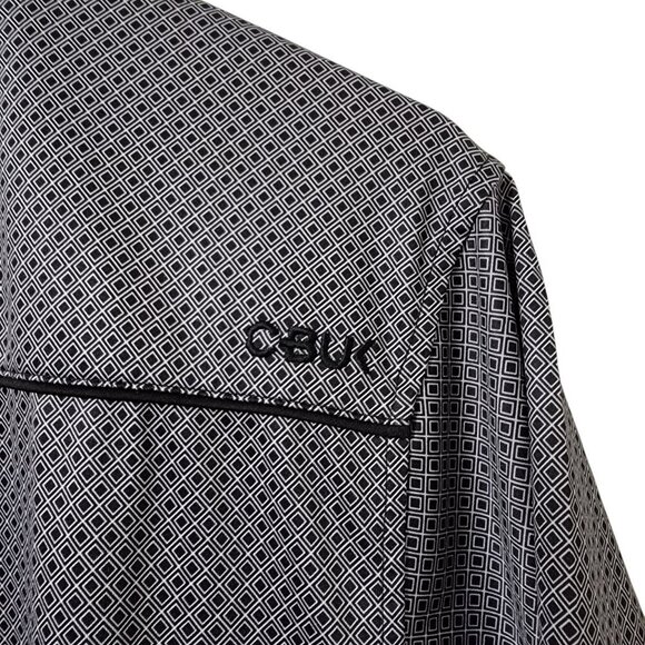 C-BUK (Cutter & Buck) Size M Gray & Black Geometric Pattern Polo Shirt, EUC - Picture 4 of 11